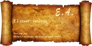 Eizner Anina névjegykártya